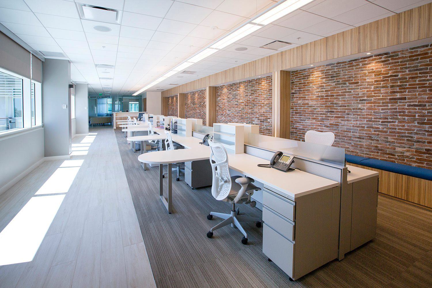 Office with multiple work stations