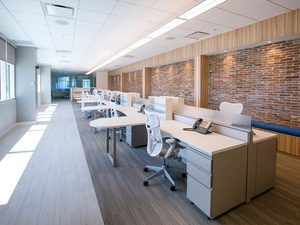 Office with multiple work stations