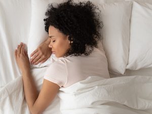 Sleeping in bed