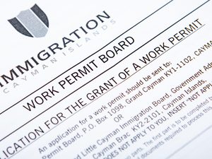 Work permit application form for the Cayman Islands