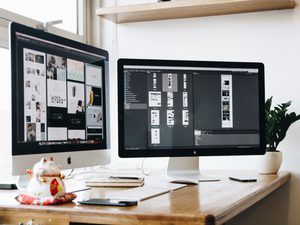 Apple computer workstation