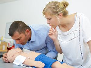 First aid doll practise