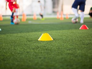 Kids playing soccer