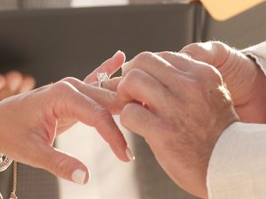Marriage ceremony with rings