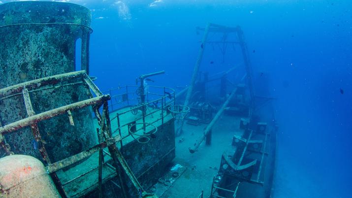 The shipwreck of the kittiwake prior to hurricane Nate